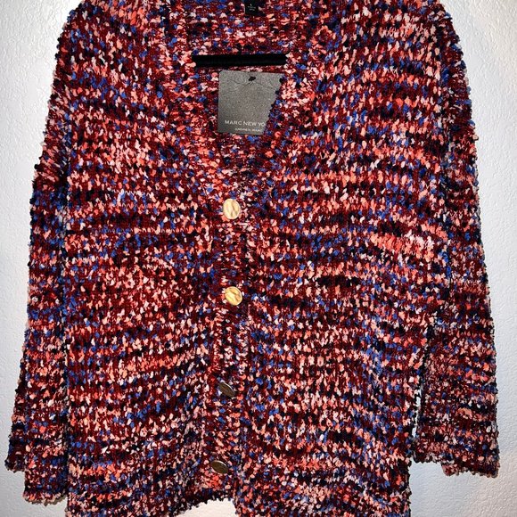 Marc New York Button Cardigan Confetti Multicolor Large - Picture 2 of 4
